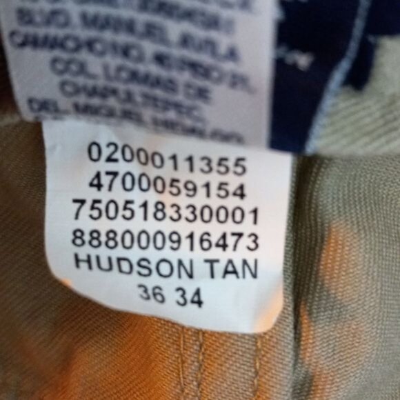 Chaps 36x34 Twill Pants Mens Hudson Tan 5 Pocket 100% Cotton Sri Lanka - Picture 15 of 15
